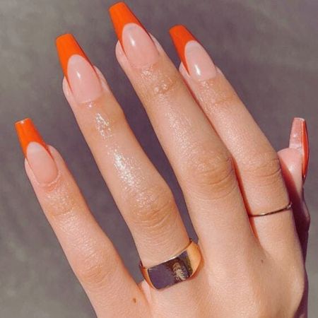 Orange-French-Manicure