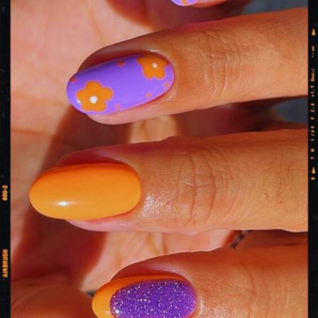 Orange-&-Purple-Nails